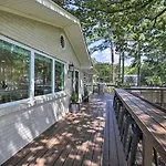 Waterfront Lake Hamilton Home Deck, Fire Pit