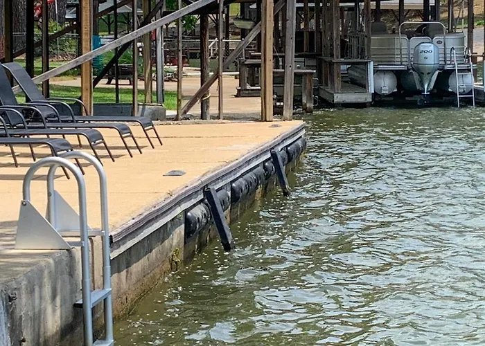 Waterfront Lake Hamilton Home Deck, Fire Pit
