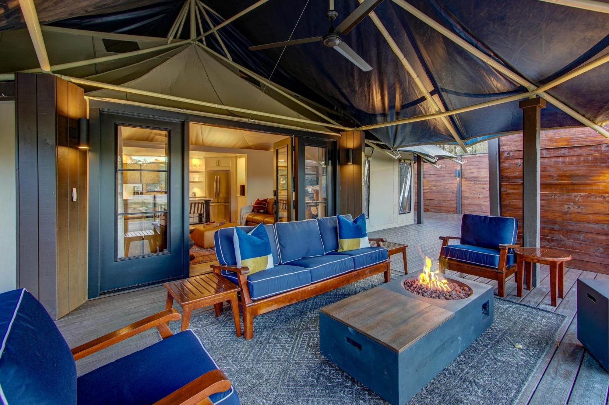 The Covery The Wren House A Luxury African Tent Retreat On Stocked Bass Pond Luxury tent Hot Springs